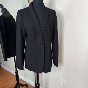 Calvin Klein Black One Button Blazer Size 8